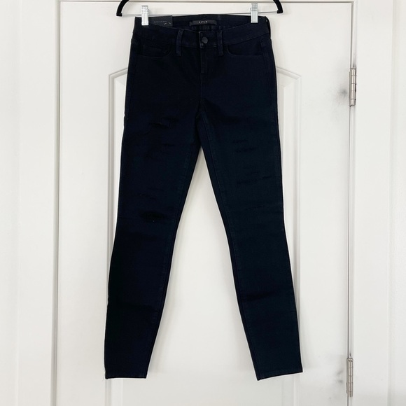 DSTLD Mid-rise Destroyed Denim Skinny Jean Black - 25x28 - Picture 2 of 8